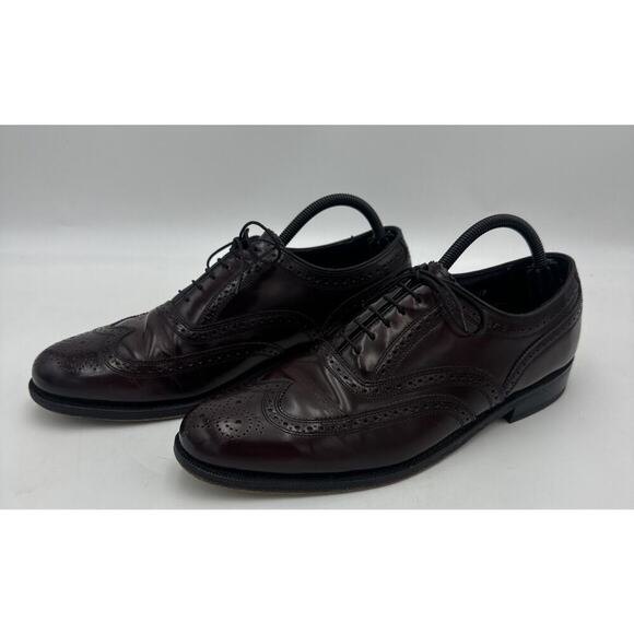Florsheim Imperial Cowhide Wingtip Burgundy Mens Dress Shoe Sz 10D 30300